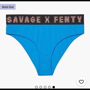 NWT Savage Fenty Blue High Leg Bikini SZ M